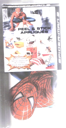 (image for) Spiderman 3 Wall Appliques Stickers Reusable - Click Image to Close